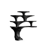 Sylvara Live Edge Solid Wood Kitchen Shelf Black - Timberustic Kitchen Shelf