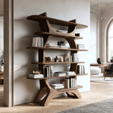 Sylvara Sculpted Solid Wood Bookshelf - Timberustic Bookshelf
