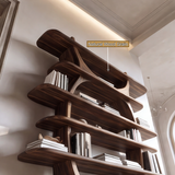 Sylvara Sculpted Solid Wood Bookshelf - Timberustic Bookshelf