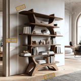 Sylvara Sculpted Solid Wood Bookshelf - Timberustic Bookshelf
