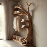 Sylvara Sculpted Solid Wood Entryway Organizer