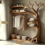 Sylvara Sculpted Solid Wood Entryway Organizer