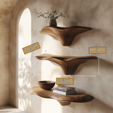 Sylvara Sculpted Solid Wood Mushroom Floating Shelf SPA835838 - Timberustic Floating Shelf