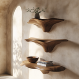 Sylvara Sculpted Solid Wood Mushroom Floating Shelf SPA835838 - Timberustic Floating Shelf