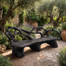 Sylvara Sculpted Solid Wood Outdoor Bench Black - Timberustic Bench