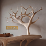 Sylvara Sculpted Solid Wood Record Player Stand - Timberustic Record Player Stand With Storage