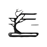 Sylvara Tree Branch Live Edge Solid Wood TV Console Black - Timberustic TV Console with Tree Shelf