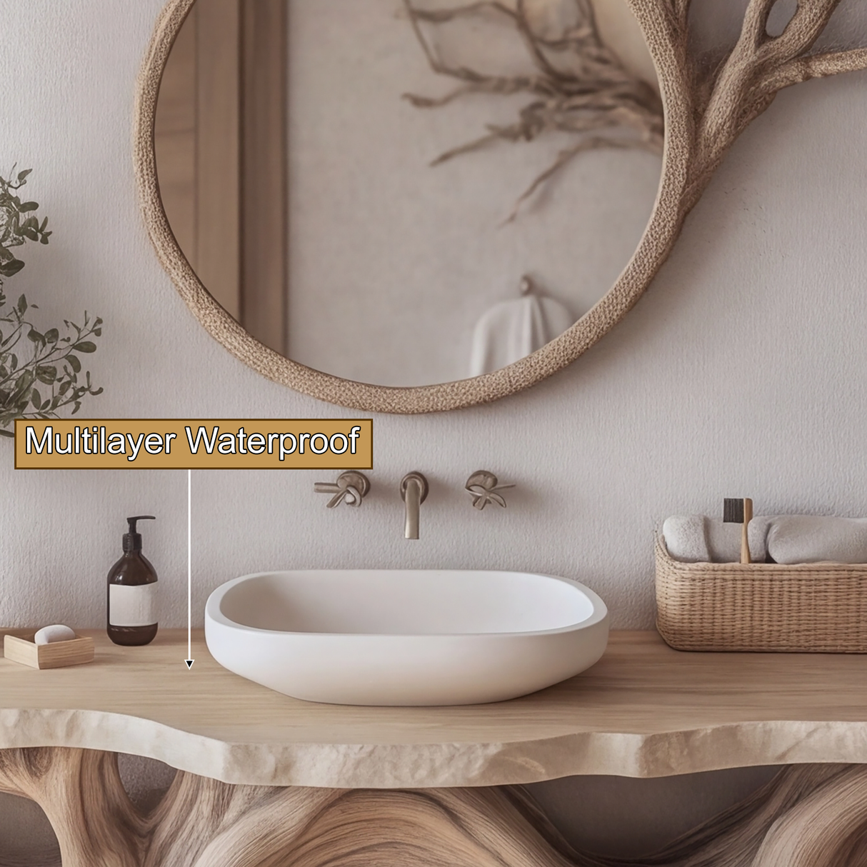 Sylvara Treeform Solid Wood Freestanding Bathroom Vanity - Timberustic Freestanding Bathroom Vanity