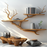 Sylvaren Handcrafted Solid Wood Floating Tree Bookshelf