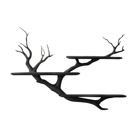 Sylvaren Handcrafted Solid Wood Floating Tree Bookshelf Black - Timberustic Floating Tree Bookshelf