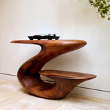 Sylvaren Handcrafted Solid Wood Record Player Stand SPA092532 - Timberustic Record Player Stand With Storage