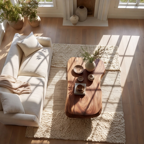 Sylvaren Live Edge Solid Wood Coffee Table - Timberustic Coffee Table