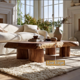 Sylvaren Live Edge Solid Wood Coffee Table - Timberustic Coffee Table