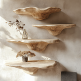 Sylvaren Solid Wood Sculpted Mushroom Floating Shelf SPA482938 - Timberustic Floating Shelf