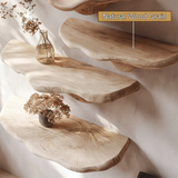 Sylvaren Solid Wood Sculpted Mushroom Floating Shelf SPA482938 - Timberustic Floating Shelf