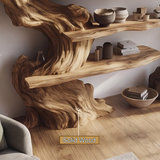 Sylvareth Sculpted Solid Wood Tree Bookshelf - Timberustic Tree Bookshelf