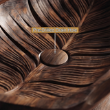 Sylvaria Handcrafted Solid Wood Leaf Vessel Sink