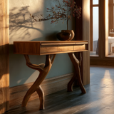 Sylvaric Sculpted Solid Wood Console Table