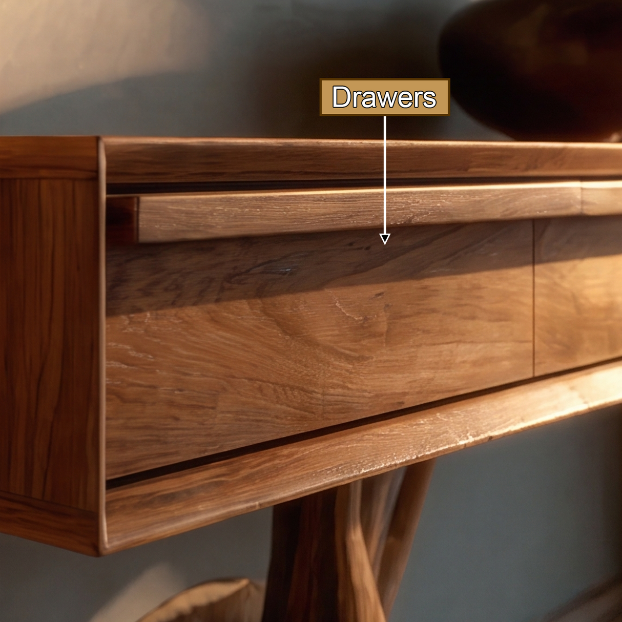 Sylvaric Sculpted Solid Wood Console Table