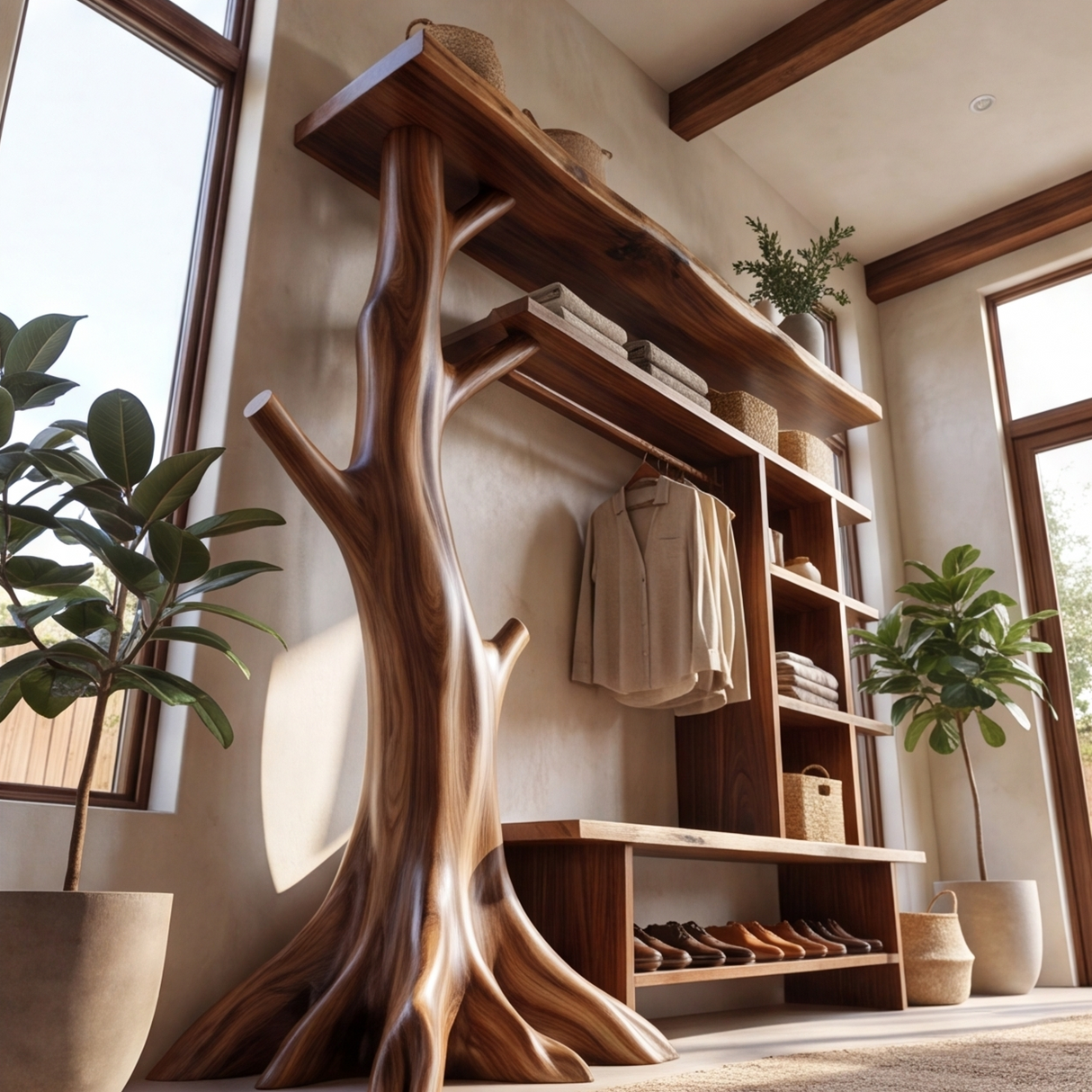 Sylvarin Solid Wood Entryway Organizer - Timberustic Entryway Organizer