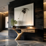Sylvaris Crest Handcrafted Wood Console Table