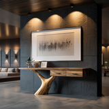 Sylvaris Crest Handcrafted Wood Console Table