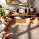 Sylvaris Curved Solid Wood Console Table - Timberustic Console Table