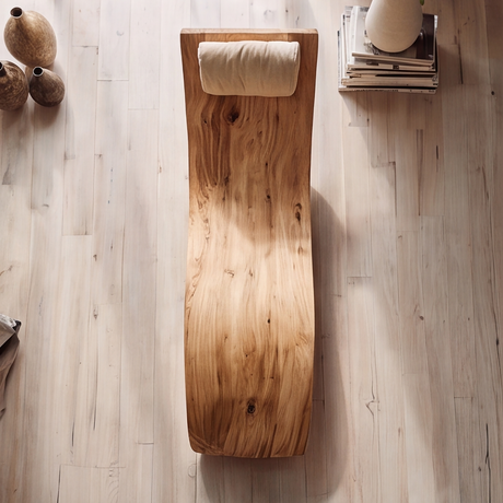 Sylvaris Handcrafted Solid Wood Chaise Lounge