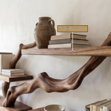 Sylvaris Handcrafted Solid Wood Floating Tree Bookshelf