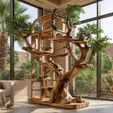 Sylvaris Handcrafted Tree Branch Parrot Stand SPA892358 - Timberustic Tree Branch Parrot Stand