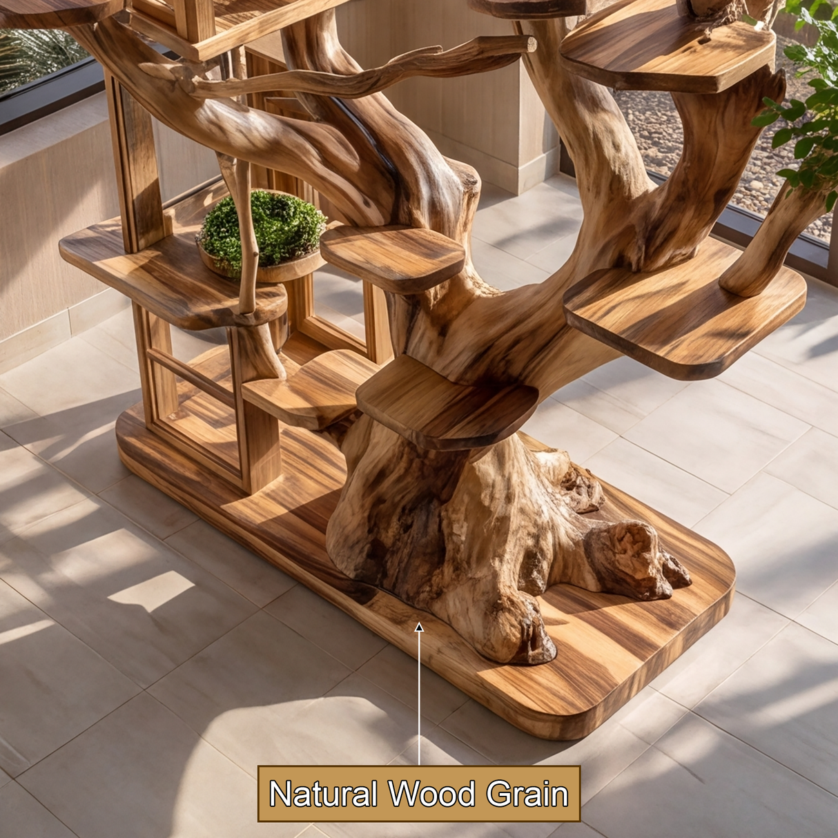 Sylvaris Handcrafted Tree Branch Parrot Stand SPA892358 - Timberustic Tree Branch Parrot Stand
