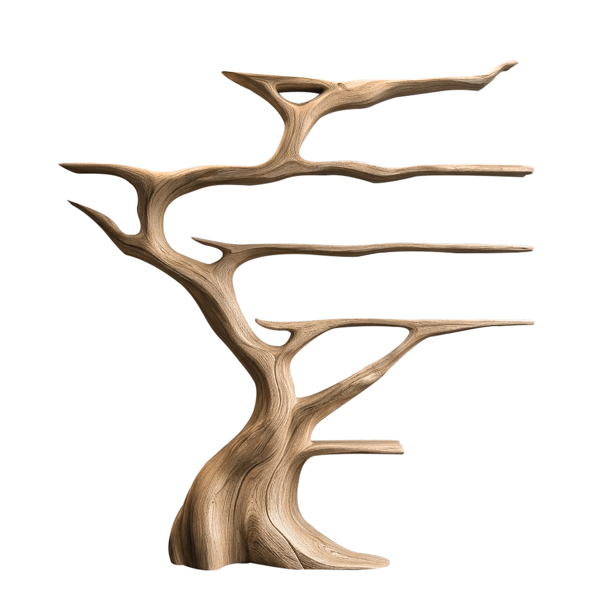 Sylvaris Illuminated Tree Wine Rack Natural Oak - Timberustic Tree Wine Rack