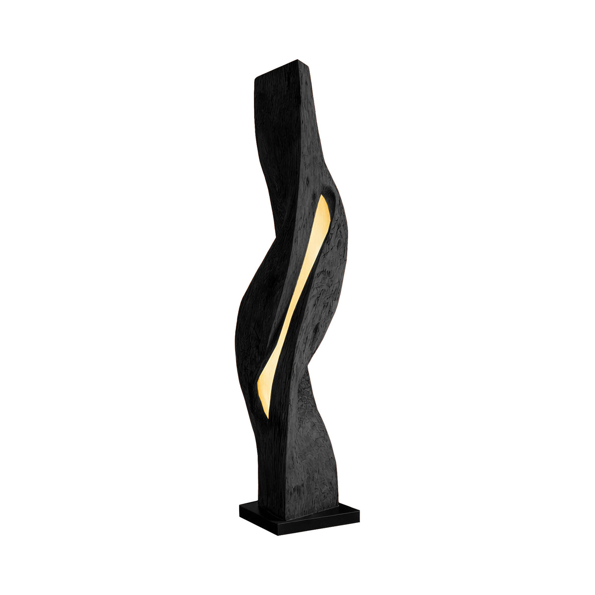 Sylvaris Sculpted Integrated LED Wood Floor Lamp Black - Timberustic Floor Lamp