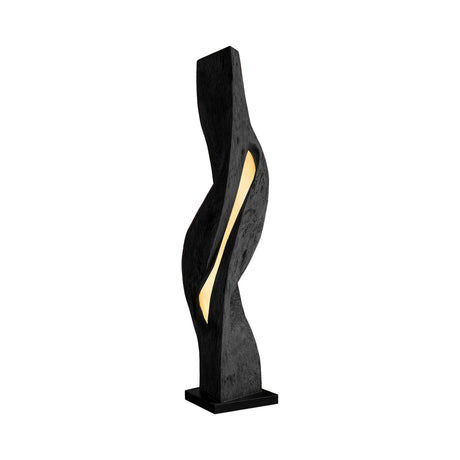 Sylvaris Sculpted Integrated LED Wood Floor Lamp Black - Timberustic Floor Lamp