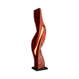 Sylvaris Sculpted Integrated LED Wood Floor Lamp Mahogany - Timberustic Floor Lamp