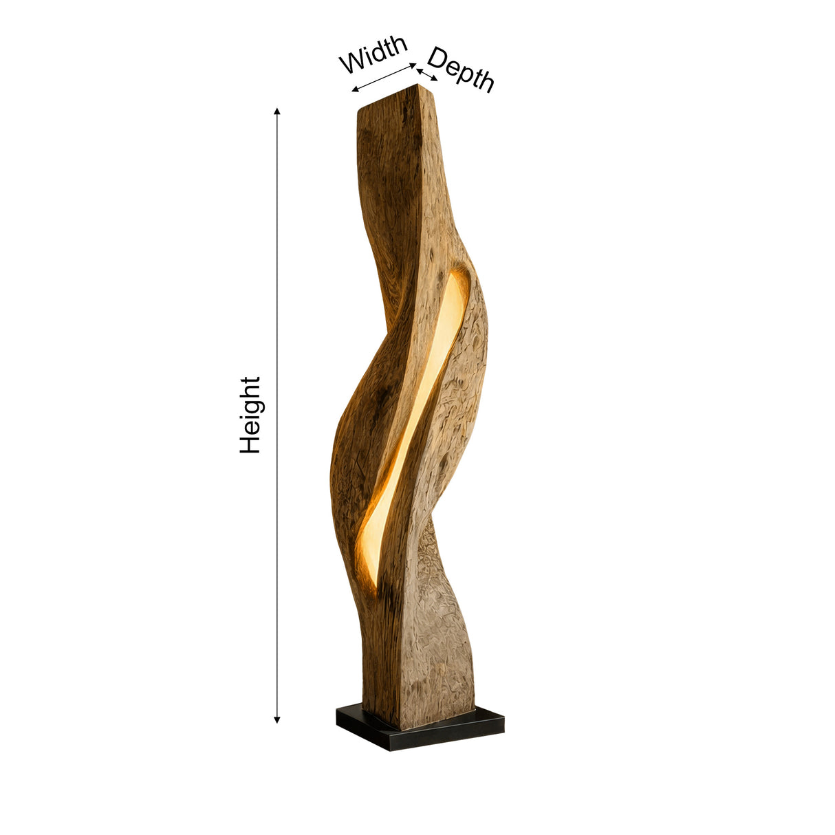 Sylvaris Sculpted Integrated LED Wood Floor Lamp - Timberustic Floor Lamp
