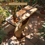 Sylvaris Sculpted Solid Wood Console Table - Timberustic Console Table