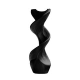 Sylvaris Sculpted Solid Wood Pedestal Stand Black - Timberustic Pedestal Stand