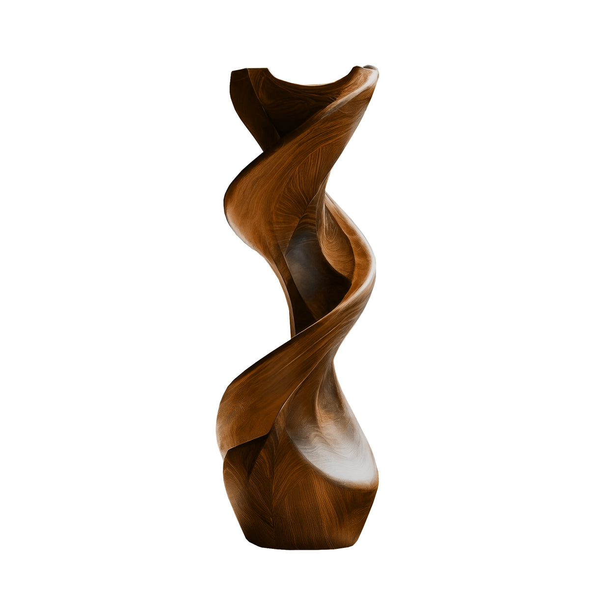 Sylvaris Sculpted Solid Wood Pedestal Stand Brown - Timberustic Pedestal Stand