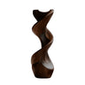 Sylvaris Sculpted Solid Wood Pedestal Stand Dark Walnut - Timberustic Pedestal Stand