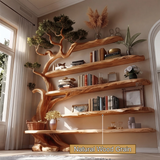 Sylvaris Sculptural Solid Wood Tree Bookshelf - Timberustic Tree Bookshelf