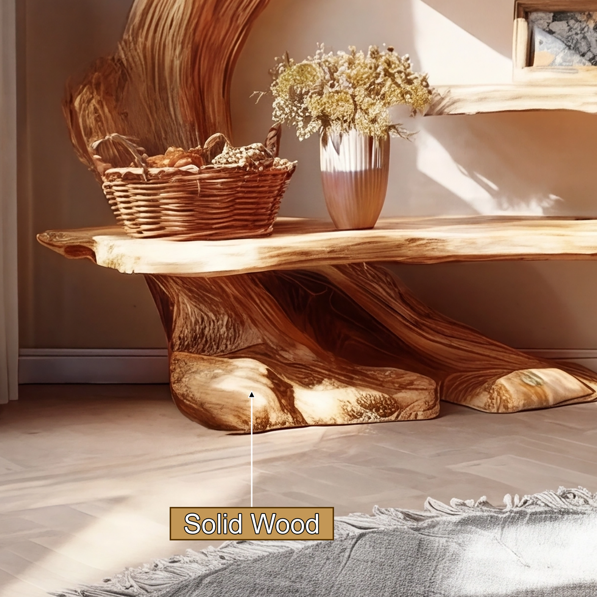 Sylvaris Sculptural Solid Wood Tree Bookshelf - Timberustic Tree Bookshelf