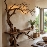 Sylvaroak Sculpted Solid Wood Console Table