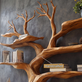 Sylvarque Sculpted Solid Wood Tree Bookshelf - Timberustic Tree Bookshelf