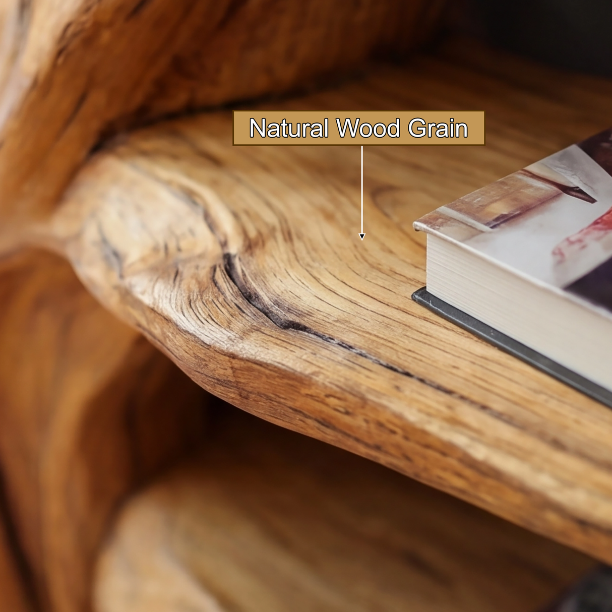 Sylvarque Sculpted Solid Wood Tree Bookshelf - Timberustic Tree Bookshelf