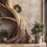 Sylvarune Sculpted Solid Wood Tree Bookshelf - Timberustic Tree Bookshelf