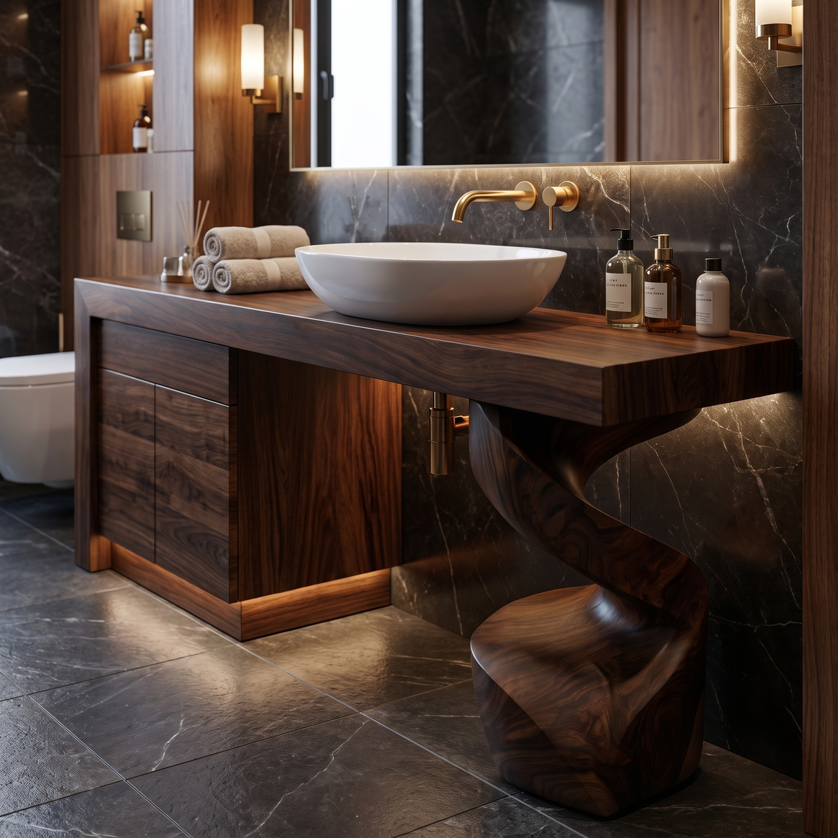 Sylvenor Handcrafted Solid Wood Freestanding Bathroom Vanity with Drawers