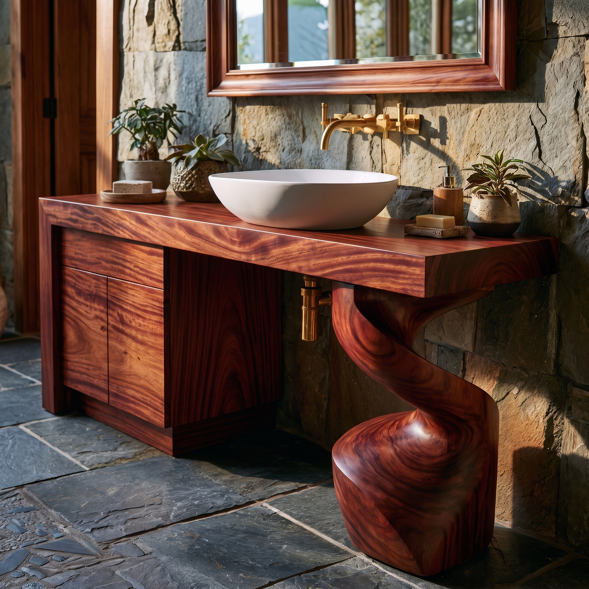 Sylvenor Handcrafted Solid Wood Freestanding Bathroom Vanity with Drawers