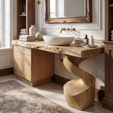 Sylvenor Handcrafted Solid Wood Freestanding Bathroom Vanity with Drawers