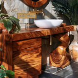 Sylvenor Handcrafted Solid Wood Freestanding Bathroom Vanity with Drawers